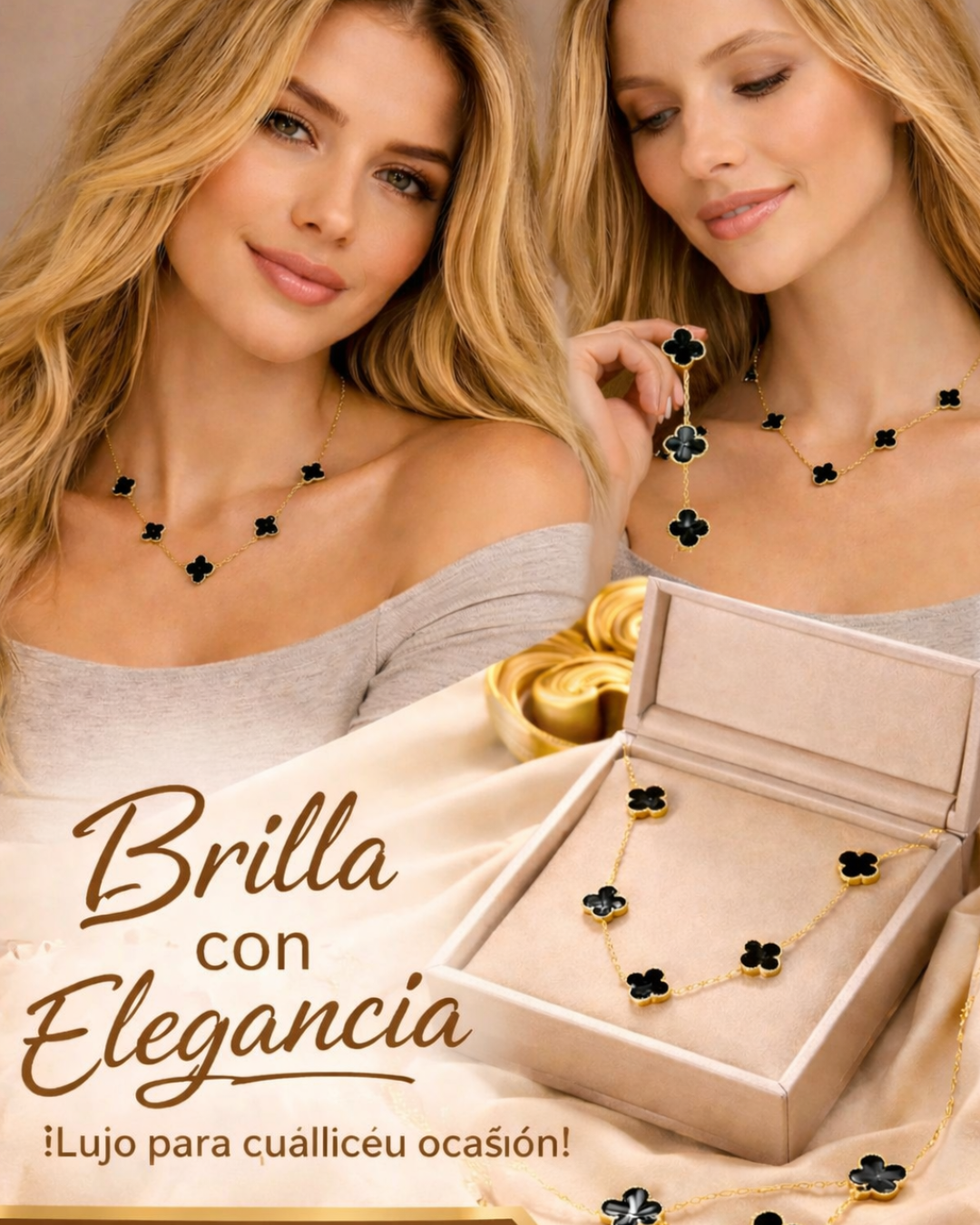 COLLAR TRÉBOL MÁGICO - COMPRA 3 Y LLÉVATE + 3 GRATIS SOLO HOY ☘️💎✨🎁🔥