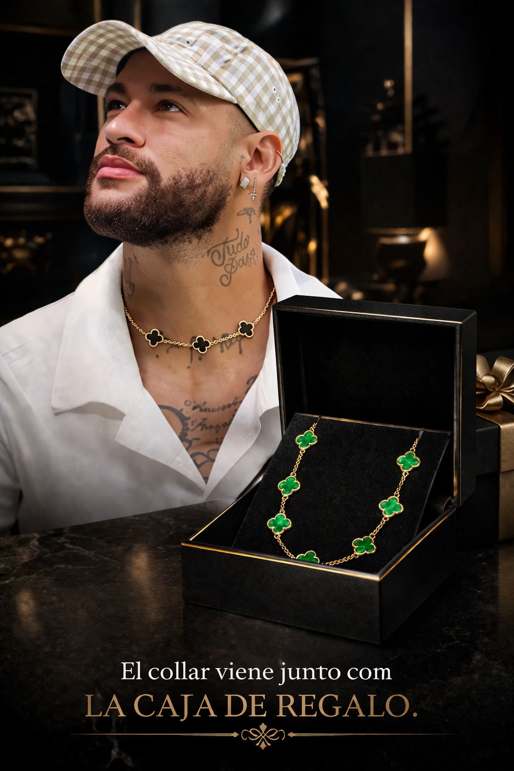 COLLAR TRÉBOL PREMIUM - COMPRA 3  Y LLÉVATE + 3 GRATIS SOLO HOY ☘️💎✨🎁🔥